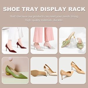 Mikikit High Heels Rack Shoe Display Holder Acrylic Shoe Display Rack, 2pcs Shoe Display Stand Acrylic Shoe Stand Sandal Display Rack for Sandal Sports Shoes Casual Shoe Stand Sports Shoe Rack