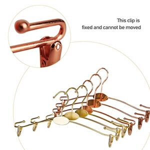 Loghot 10PCS Metal Underwear Rack Durable Bra Pants Clothes Hangers Hook with Non Slip Clips for Lingerie Shop Display (Rose Gold)