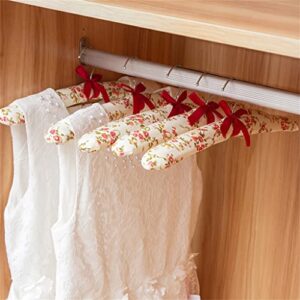 WODMB 20pc Wardrobe Clothes Hanger Satin Cloth Sponge Dresses Hangers Coat Rack Sweaters Clothes Indoor Balcony