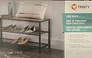 Trinity Shoe Bench with Wire Shelves