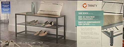 Trinity Shoe Bench with Wire Shelves