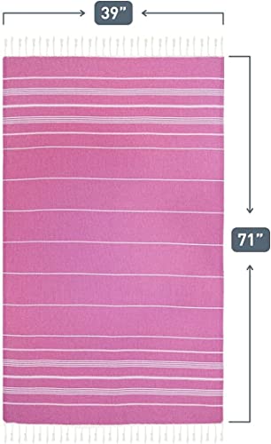 HAVLULAND Turkish Beach Towels Oversized 71x39 Turkish Bath Towel 100% Cotton Quick Dry Sand Free Beach Towel Turkish Towels Extra Large Beach Towels Travel Pool Yoga Camping Blanket (12, Multi)