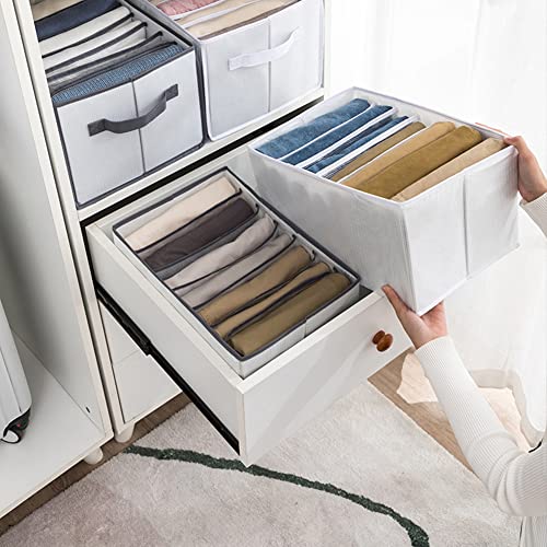 WENSEFTY Wardrobe Clothes Organizer, PP Board Mesh Closet Drawer Organizers for Clothing, Clothes Organizer and storage for folded Jeans Pants T-shirt Legging Dress