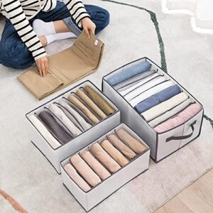 WENSEFTY Wardrobe Clothes Organizer, PP Board Mesh Closet Drawer Organizers for Clothing, Clothes Organizer and storage for folded Jeans Pants T-shirt Legging Dress