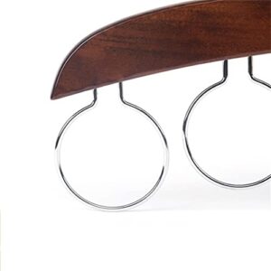 WODMB Wood Scarf Ring Hanger Storage Holder Hole Hanger 6 Ring Scarves Display Rack Space Saving (Color : D)