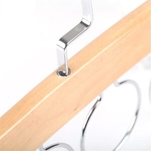 WODMB Wood Scarf Ring Hanger Storage Holder Hole Hanger 6 Ring Scarves Display Rack Space Saving (Color : D)