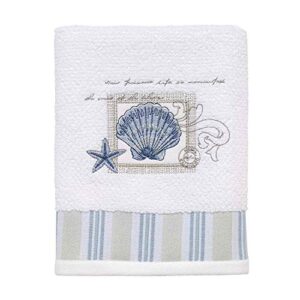 avanti linens - hand towel, soft & absorbent cotton (island view collection, white)