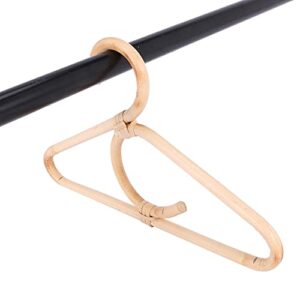 Zeafree Rattan Clothes Hanger Style Kids Garments Organizer Rack Children Hanger Kids Room Decoration Hanger for Clothes