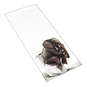 Funny Elephant Sitting on The Toilet Soft Fingertip Towels, Hand Towel, Dish Towel for Bathroom All Season 12 x 27.5 inch