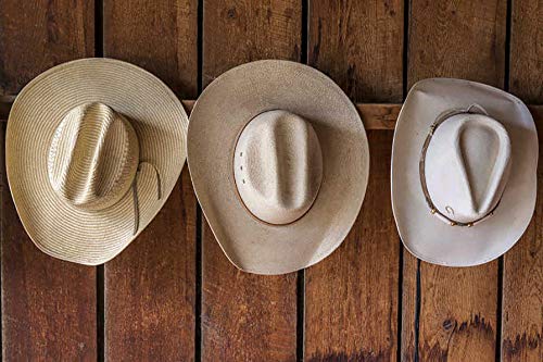 Cowboy Hat Holder/ Wall Mounted Hat Display/ Cowboy Hat Organizer/ Cowboy Hat Rack/ Motorcycle Helmet Holder/ Cowboy hat hanger/ Wall Mount Hat Rack/ Cowboy Hat Display & Storage Hanger, No Hat, 2-Pcs