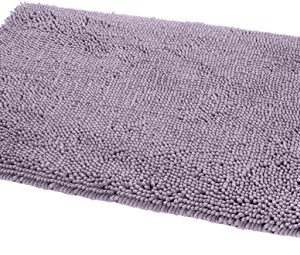 Amazon Basics Non-Slip Microfiber Shag Bathroom Rug Mat, 21" x 34", Lavender