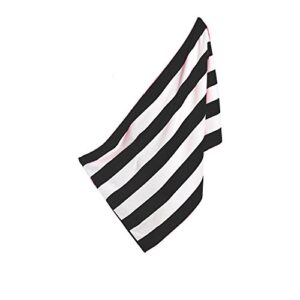 by lora terry cotton cabana stripe beach and pool towels, black white color set of 4