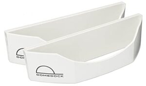 dome dock the original american, patented, wall mount hat rack 25 ball cap storage. compact hat organization system. made and shipped in usa. (2-pack, white)