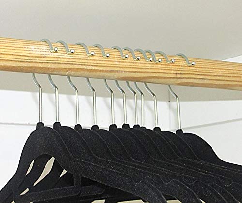 Velvet Covered Hangers – 30 Pack Non-Slip Black Hangers for Clothes – Premium Quality Materials - Easy Slide & Sturdy Design – Slim to Save Closet Space