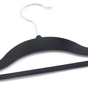 Velvet Covered Hangers – 30 Pack Non-Slip Black Hangers for Clothes – Premium Quality Materials - Easy Slide & Sturdy Design – Slim to Save Closet Space