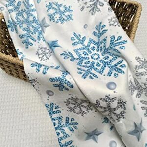 JALIBEI Snowflakes Hand Towels 13.6 X 29' Soft Kitchen Dish Towels for Household Daily Use | Home Decoration Towels