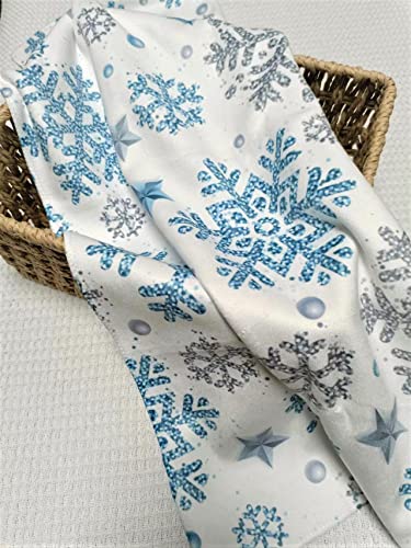 JALIBEI Snowflakes Hand Towels 13.6 X 29' Soft Kitchen Dish Towels for Household Daily Use | Home Decoration Towels