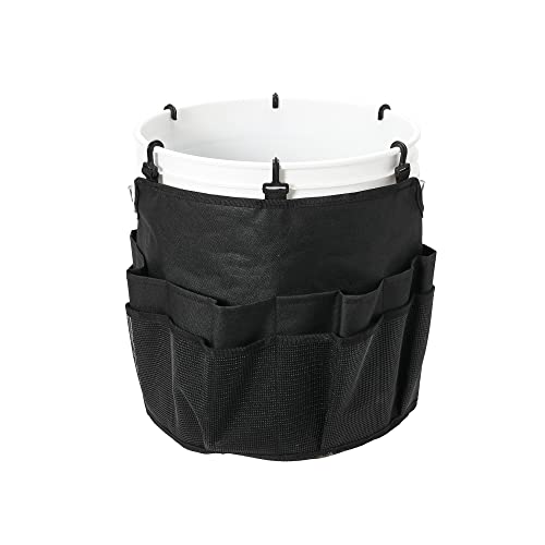 Household Essentials Bucket Caddy with Trim, Black