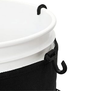 Household Essentials Bucket Caddy with Trim, Black