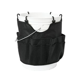 Household Essentials Bucket Caddy with Trim, Black