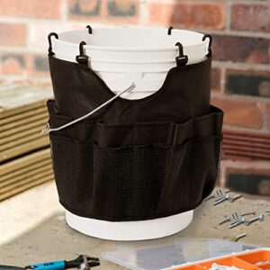 Household Essentials Bucket Caddy with Trim, Black