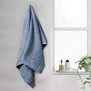 Cotton Bath Towels Set Blue 22" x 44" Pack of 6 Ultra Soft 100% Cotton Bath Towel Blue Highly Absorbent Daily Usage Bath Towel Ideal for Pool Home Gym Spa Hotel