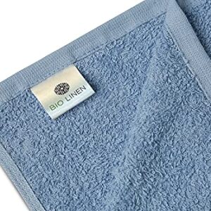 Cotton Bath Towels Set Blue 22" x 44" Pack of 6 Ultra Soft 100% Cotton Bath Towel Blue Highly Absorbent Daily Usage Bath Towel Ideal for Pool Home Gym Spa Hotel