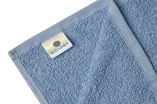 Cotton Bath Towels Set Blue 22" x 44" Pack of 6 Ultra Soft 100% Cotton Bath Towel Blue Highly Absorbent Daily Usage Bath Towel Ideal for Pool Home Gym Spa Hotel