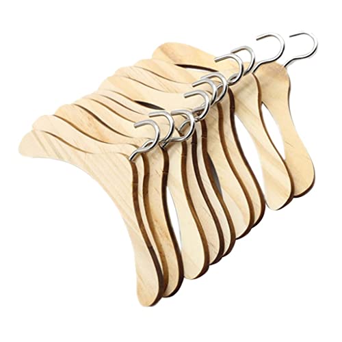 Esquirla 2X Wooden Clothes Hangers with Hook for 18" Doll 2cm