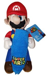 jay franco & sons super mario 2 piece bath set mesh hugger & washcloth