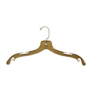nahanco 3405 g gold ladies dress hanger, 17" (pack of 100)