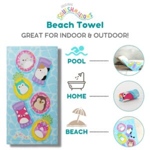 Franco Squishmallows Super Soft Cotton Bath/Pool/Beach Towel, 58 in x 28 in