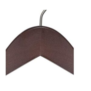 NAHANCO 20317 Wooden Top Hanger, Flat, 17", Low Gloss Mahogany Finish (Pack of 100)