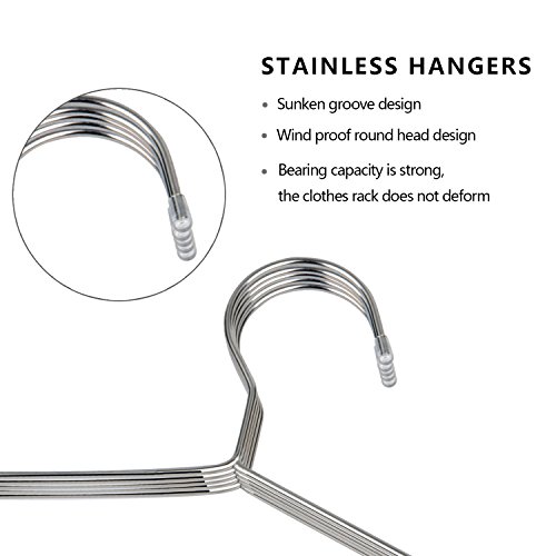 70 Pack Stainless Steel Metal Hangers for Coat, Baby Clothes