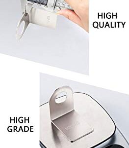 HUNANBANG Non Drilling Adhesive Shower Gel Bottle Rack, Shampoo Dispenser Bottle Holder Hand Soap Dispenser Holder, Liquid Soap Bottle Holder Adhesive Wall Mounted (2 PACK, 2 S Size)
