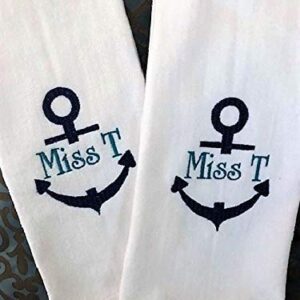 Personalized Nautical Hand Towel Set (2)