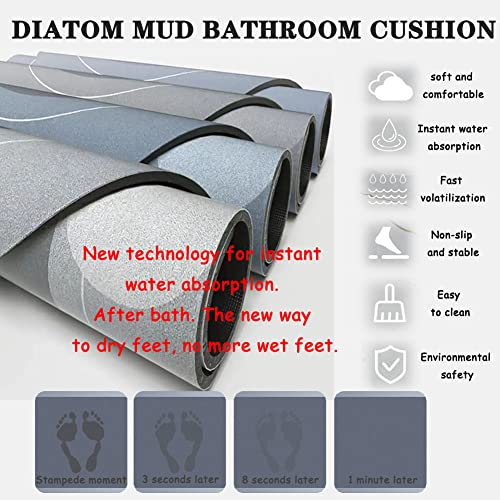 Bathroom Bath Mat Rug,Bath Mats,Super Absorbent Bath Mat Non Slip Soft Carpet,Quick Dry Bath Mat,Diatom Mud Absorbent Bath Mat,Shower Mat Soft Washable Dry Bathroom Carpet Geometry-120x160cm