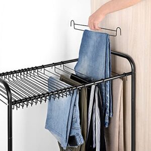 Pants Hangers for Rolling Pants Trolley 20 PCS, Black (Only Hangers)