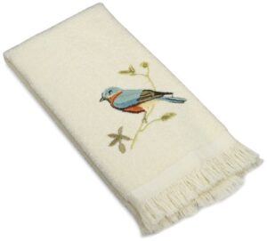 avanti linens - fingertip towel, soft & absorbent cotton (gilded birds collection)