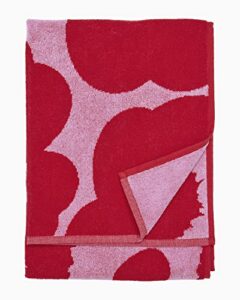 marimekko - unikko terry cotton hand towel (red poppy)