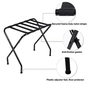 Kcelarec Metal Folding Luggage Rack, Steel Frame, Foldable Luggage Rack for Hotel