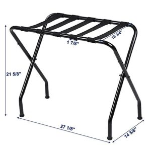 Kcelarec Metal Folding Luggage Rack, Steel Frame, Foldable Luggage Rack for Hotel