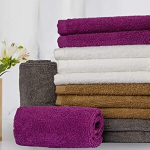 Bliss Casa Washcloths Set (12 x 12 Inch, 12 Pack) – 100% Cotton Washcloths for Face, Highly Absorbent Soft Face Towels, and Quick Drying Fingertip Towels for Daily Use (Multi, Mix)