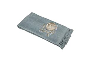 avanti linens - fingertip towel, soft & absorbent cotton (sand shells collection)