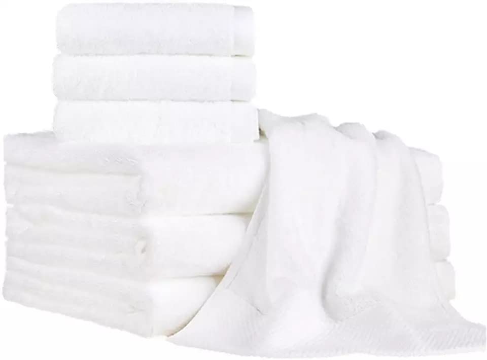 4 Piece Set White washcloth Towels 12x12