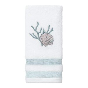avanti linens - fingertip towel, soft & absorbent cotton towel (coastal terrazo)
