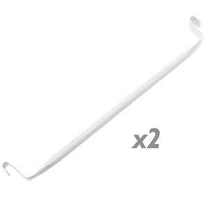 primematik dy096-vces white 35 cm hanging rod for cube modular organizer closet 2 pack (dy096)