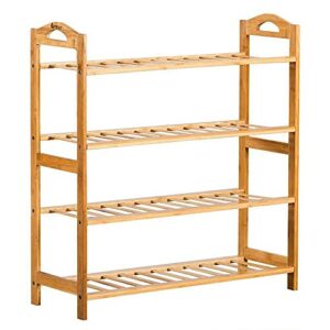 customdr 4 tier bamboo wooden shoe rack organizer stand storage shelf unit closet organizers and storage organization and storage storage shelves closet storage book shelf shelves for storage closet