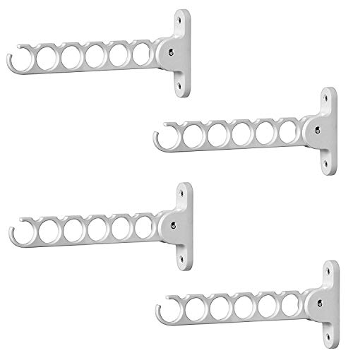 Spectrum 35000 Diversified Wall Mount Hanger Holder Closet Organizer, White, 4 Pack