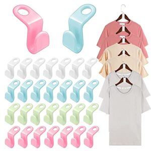 30 pcs clothes hanger connector hooks for space saving cascading clothes hangers extender assist hooks for clothes organizer for closet